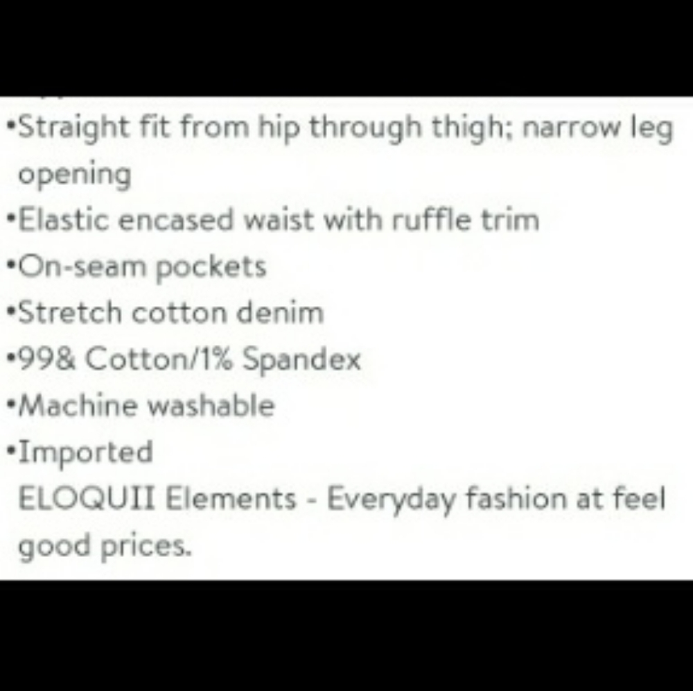 Eloquii Elements Ruffle Waist Jeans - Picture 8 of 8
